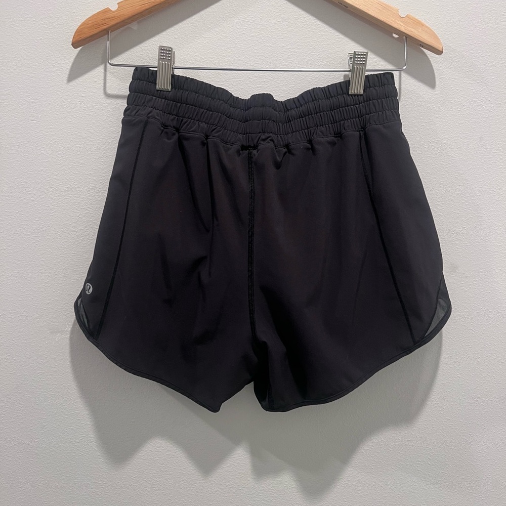 Lululemon Black Hotty Hot High-Rise Lined Short 4"